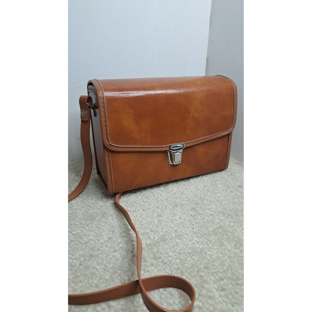 Vintage 70s Brown Crossbody Bag Chic Boho Dark Academia Satchel Purse